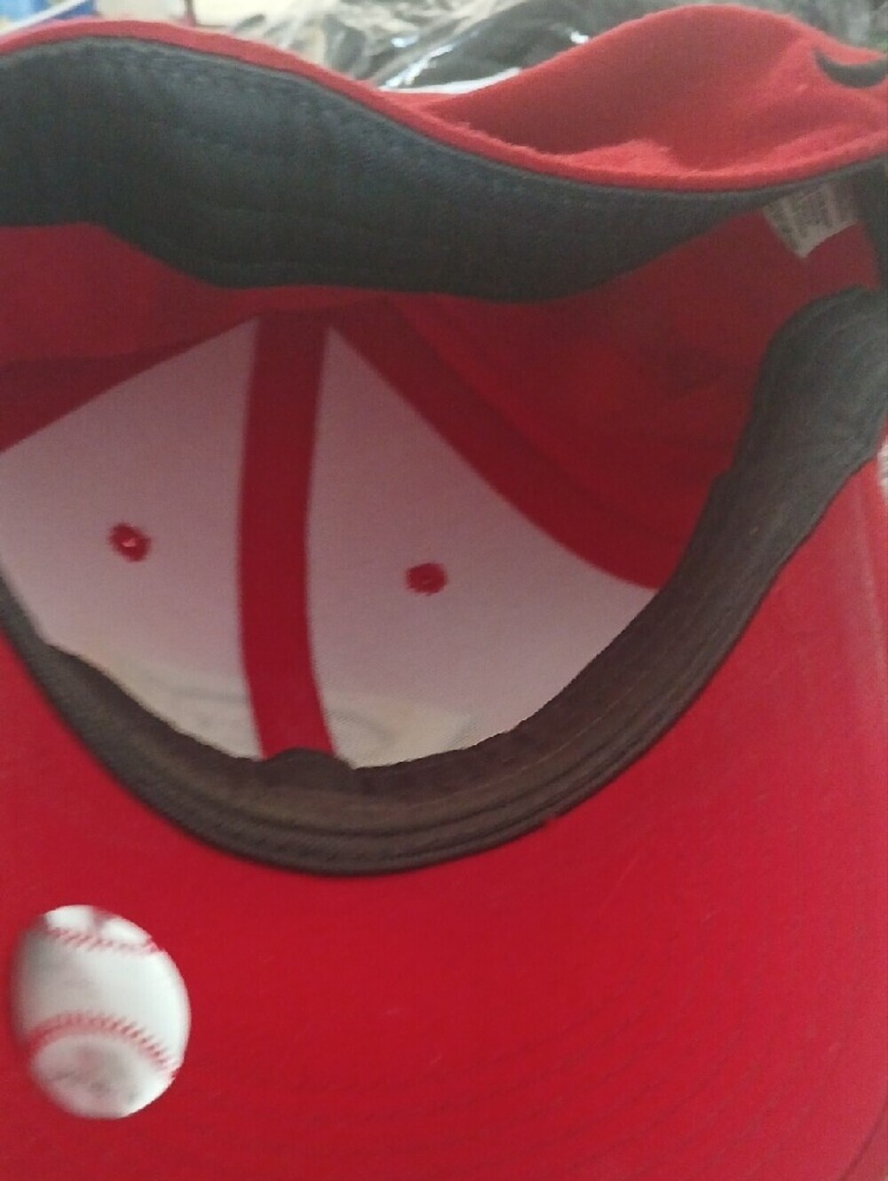 Kids Red Reds Logo Baseball Cap - Picture 4 of 4